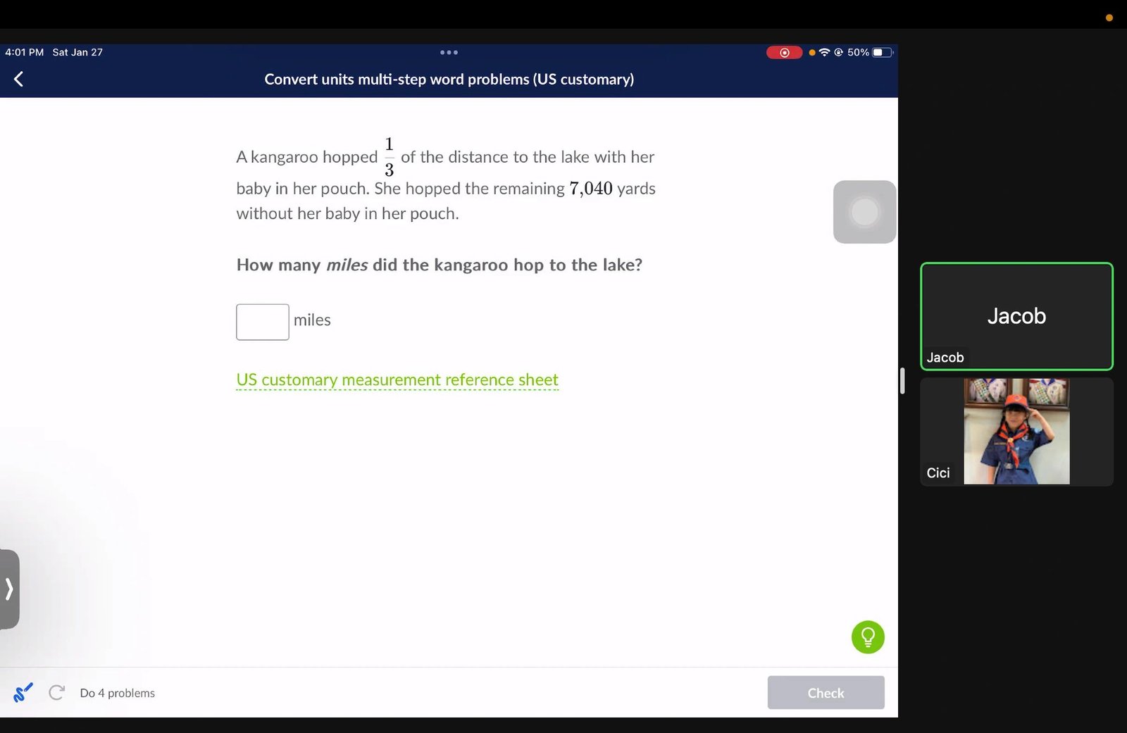 Math Tutoring with Jacob Pan (3 Hours)